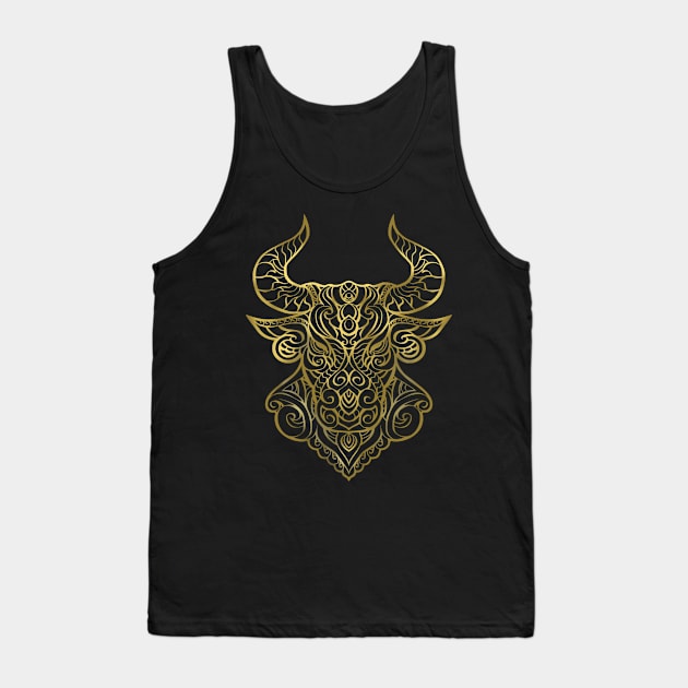 Taurus Gold Tank Top by elangkarosingo